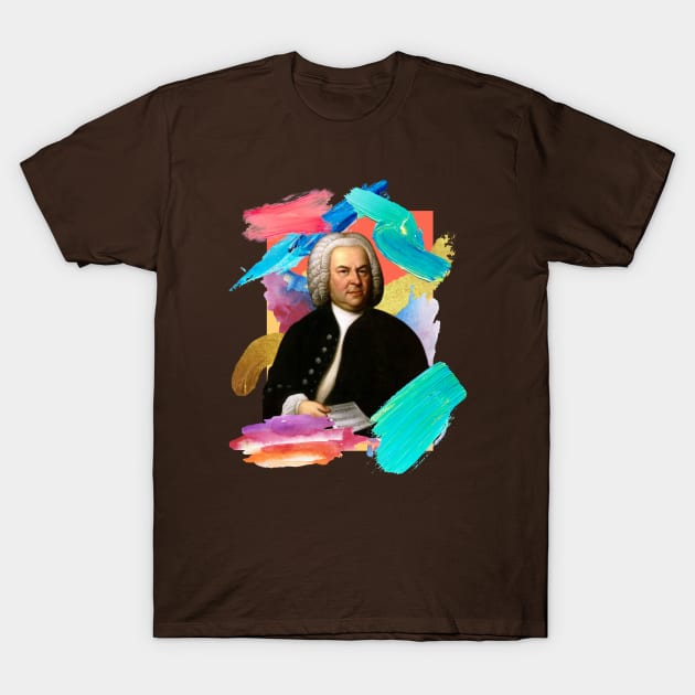 Bach Brushstroke T-Shirt by ClassicalMusicians